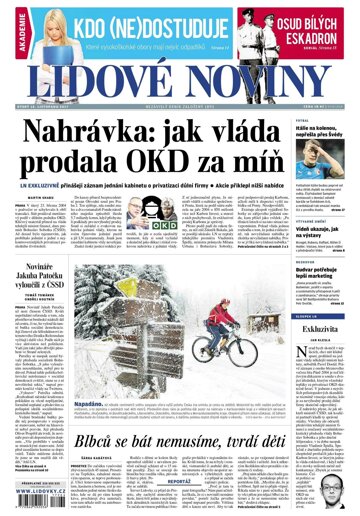 Obálka e-magazínu Lidové noviny 14.11.2017