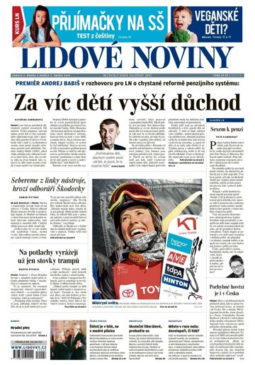 Obálka e-magazínu Lidové noviny 2.2.2019