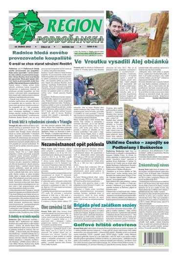 Obálka e-magazínu Region Podbořanska 15/2015