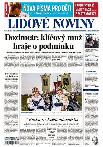 Obálka e-magazínu Lidové noviny 11.4.2023