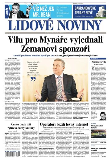 Obálka e-magazínu Lidové noviny 19.1.2015