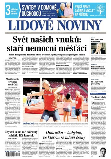 Obálka e-magazínu Lidové noviny 22.8.2015