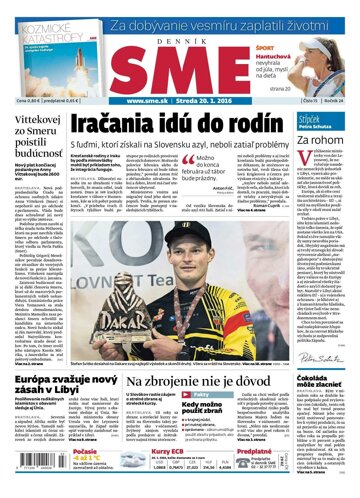 Obálka e-magazínu SME 20.1.2016