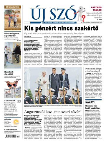 Obálka e-magazínu Új Szó 28.7.2016