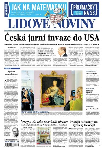 Obálka e-magazínu Lidové noviny 14.3.2017