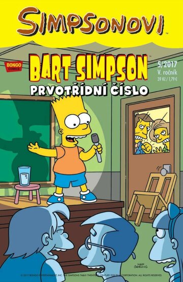 Obálka e-magazínu Bart Simpson 5/2017: Prvotřídní číslo