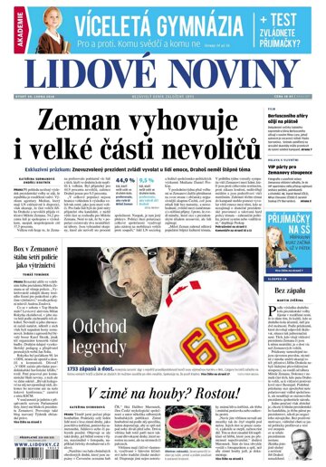 Obálka e-magazínu Lidové noviny 30.1.2018