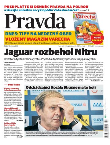 Obálka e-magazínu Pravda 19. 10. 2018