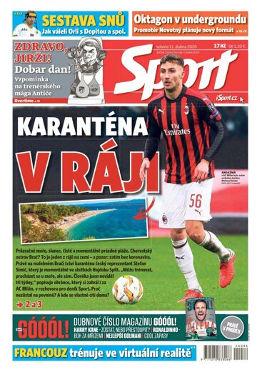 Obálka e-magazínu Sport 11.4.2020