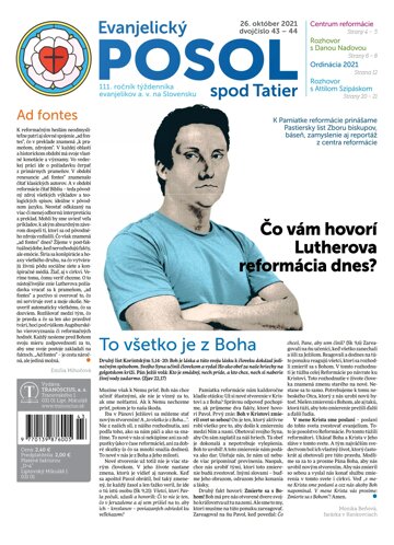 Obálka e-magazínu Evanjelický posol spod Tatier 43-44