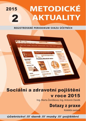 Obálka e-magazínu Metodické aktuality Svazu účetních 2/2015