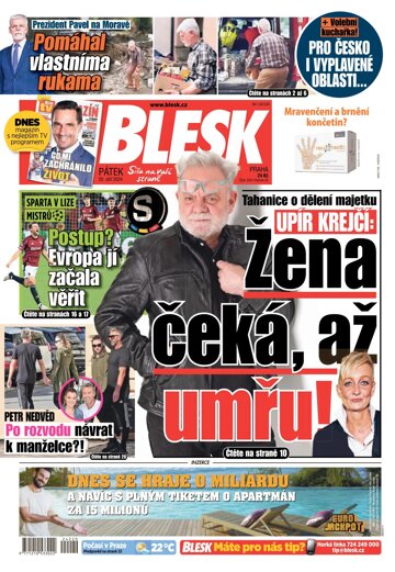 Obálka e-magazínu Blesk 20.9.2024