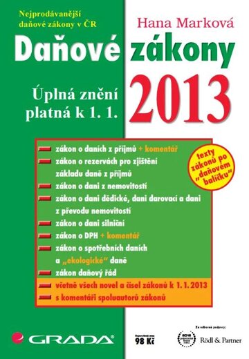 Obálka knihy Daňové zákony 2013