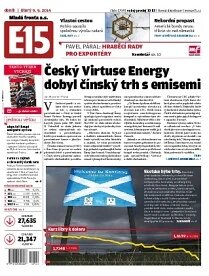 Obálka e-magazínu E15 9.9.2014