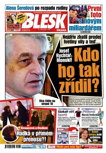 Obálka e-magazínu Blesk 21.2.2015