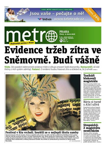 Obálka e-magazínu deník METRO 9.2.2016