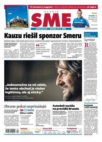 Obálka e-magazínu SME 14.6.2016