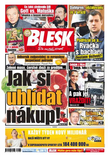 Obálka e-magazínu Blesk 20.7.2016