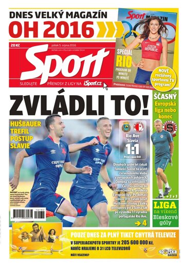 Obálka e-magazínu Sport 5.8.2016