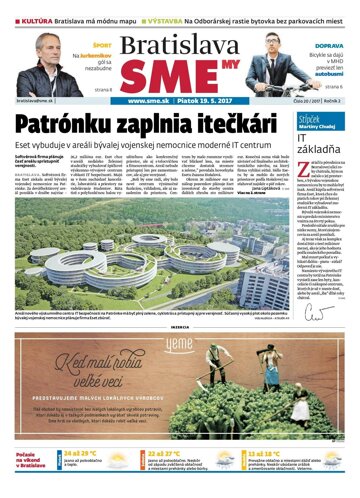 Obálka e-magazínu SME MY Bratislava 19/5/2017