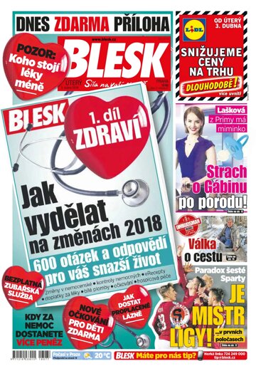 Obálka e-magazínu Blesk 3.4.2018