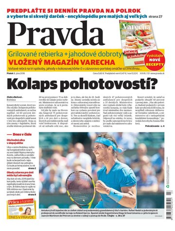 Obálka e-magazínu Pravda 8. 6. 2018