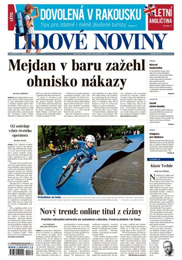 Obálka e-magazínu Lidové noviny 23.7.2020