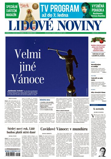 Obálka e-magazínu Lidové noviny 23.12.2020