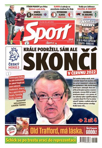 Obálka e-magazínu Sport 30.9.2021