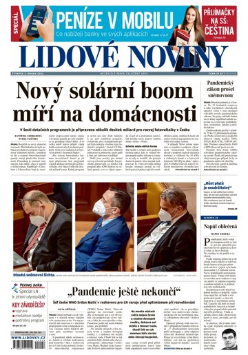 Obálka e-magazínu Lidové noviny 3.2.2022