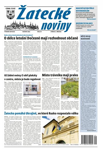 Obálka e-magazínu Žatecké noviny 9/2022