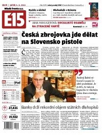 Obálka e-magazínu E15 4.4.2014