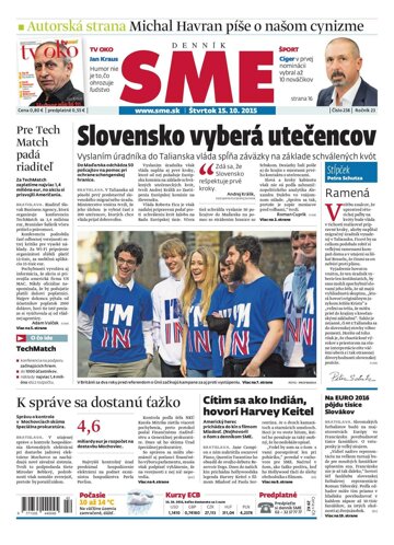 Obálka e-magazínu SME 15.10.2015