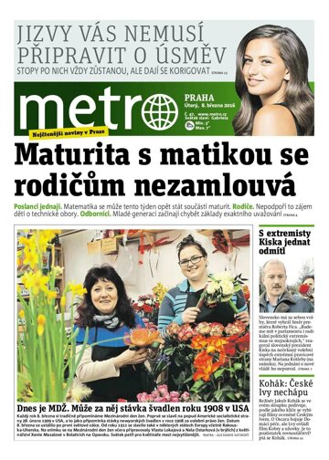 Obálka e-magazínu deník METRO 8.3.2016