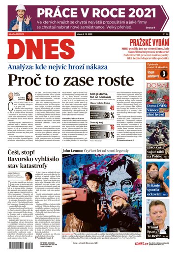 Obálka e-magazínu MF Dnes 9.12.2020