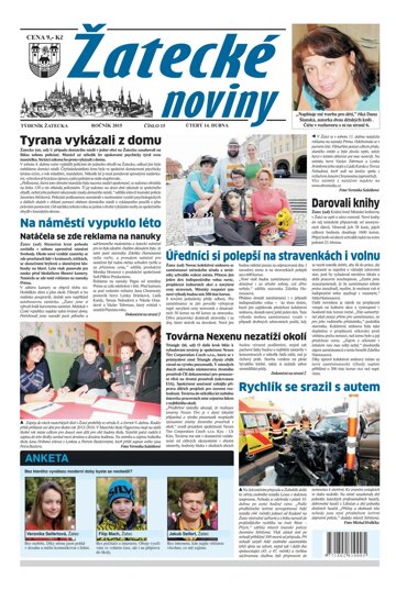 Obálka e-magazínu Žatecké noviny 15/2015