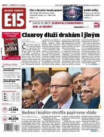 Obálka e-magazínu E15 7.1.2014