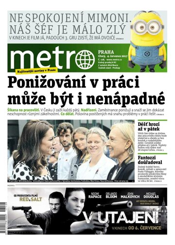 Obálka e-magazínu deník METRO 4.7.2017