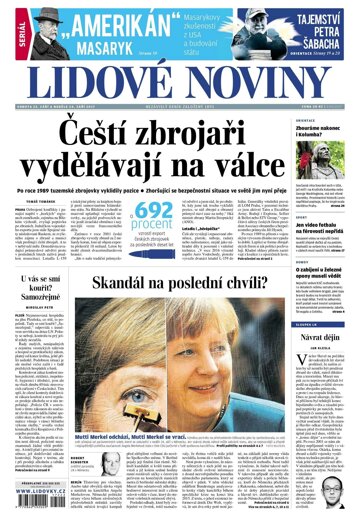 Obálka e-magazínu Lidové noviny 23.9.2017