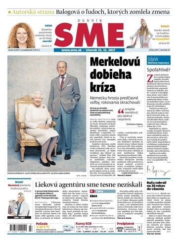 Obálka e-magazínu SME 21.11.2017