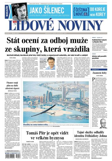 Obálka e-magazínu Lidové noviny 27.2.2015