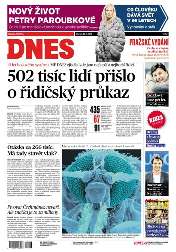 Obálka e-magazínu MF Dnes 28.1.2016