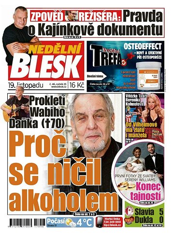 Obálka e-magazínu Nedělní Blesk 19.11.2017