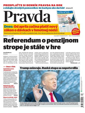 Obálka e-magazínu Pravda 26. 3. 2019