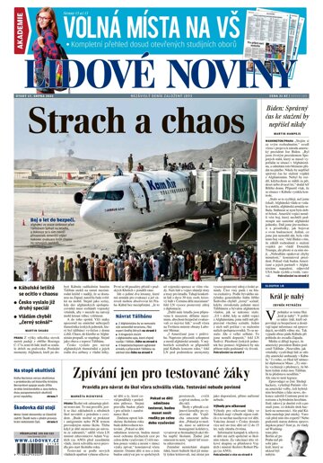 Obálka e-magazínu Lidové noviny 17.8.2021