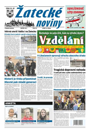 Obálka e-magazínu Žatecké noviny 43/2017