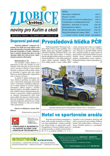 Obálka e-magazínu Zlobice – noviny pro Kuřim a okolí 5/2016