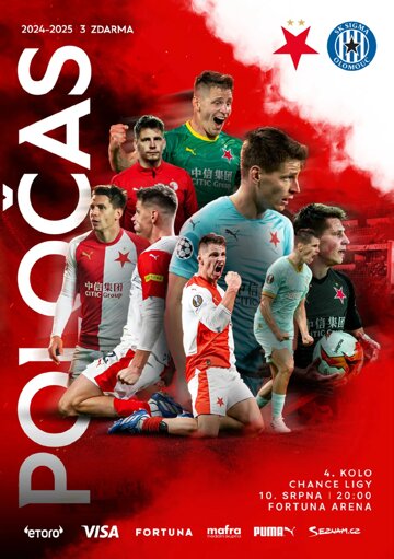 Obálka e-magazínu Poločas 25/2024č.3 Slavia - Olomouc