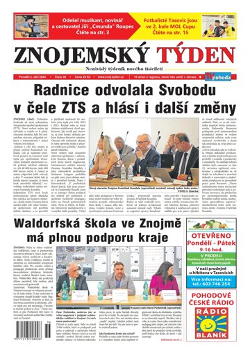 Obálka e-magazínu Znojemský týden 36/2024