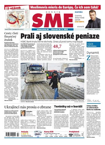 Obálka e-magazínu SME 10.2.2015